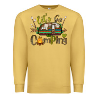 Antique Gold let's go camping Premium Sweatshirt - BarkalooDesign