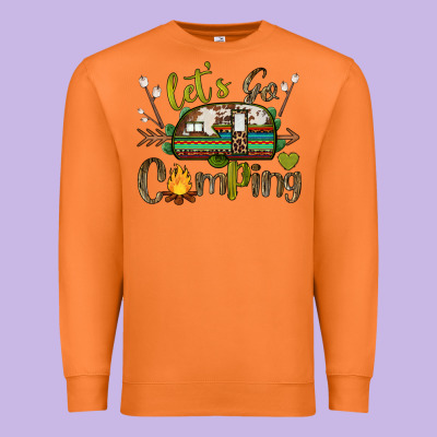 Let's Go Camping Premium Sweatshirt Designed By Barkaloodesign