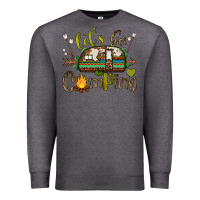 Charcoal Heather let's go camping Premium Sweatshirt - BarkalooDesign