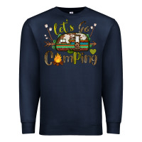 Navy let's go camping Premium Sweatshirt - BarkalooDesign
