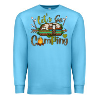 Ocean Blue let's go camping Premium Sweatshirt - BarkalooDesign