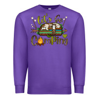 Purple let's go camping Premium Sweatshirt - BarkalooDesign