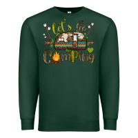 Sports Green let's go camping Premium Sweatshirt - BarkalooDesign
