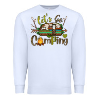 White let's go camping Premium Sweatshirt - BarkalooDesign