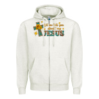Oatmeal Heather let me tell you about my jesus Zipper Hoodie - HRA Design Shop