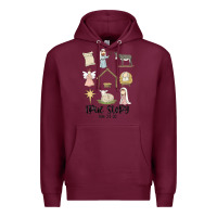 Burgundy true story Premium Hoodie - MaliasSmallBusiness