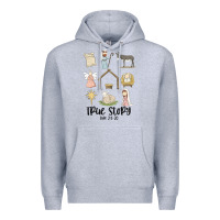 Heather Grey true story Premium Hoodie - MaliasSmallBusiness