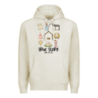 Oatmeal Heather true story Premium Hoodie - MaliasSmallBusiness