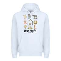 White true story Premium Hoodie - MaliasSmallBusiness