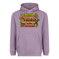 Lavender national hispanic heritage month with background Heavyweight Hoodie - BundleAndBundleShop