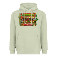 Matcha national hispanic heritage month with background Heavyweight Hoodie - BundleAndBundleShop