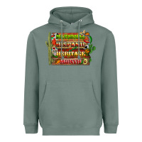 Sage national hispanic heritage month with background Heavyweight Hoodie - BundleAndBundleShop