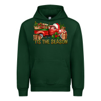 Forest Green Tis' The Season Christmas Truck Urban Hoodie - BundleAndBundleShop