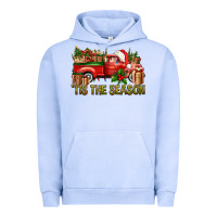 Pigment Grape Ice Tis' The Season Christmas Truck Urban Hoodie - BundleAndBundleShop