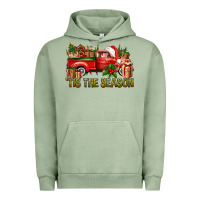 Pigment Oil Green Tis' The Season Christmas Truck Urban Hoodie - BundleAndBundleShop