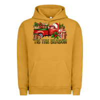 Pigment Peanut Butter Tis' The Season Christmas Truck Urban Hoodie - BundleAndBundleShop