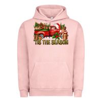 Pigment Salmon Tis' The Season Christmas Truck Urban Hoodie - BundleAndBundleShop