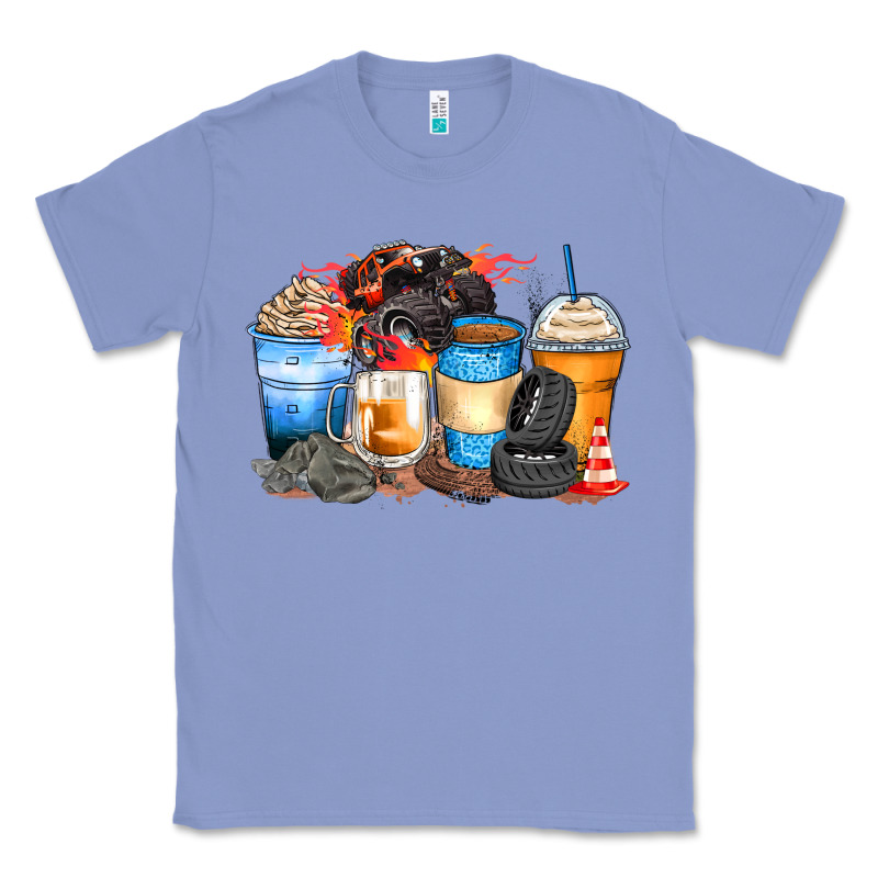 Monster Truck Coffee Cups Classic Tee by Zillion Design Studio | Teevron