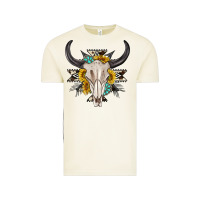 Vintage Arctic cow aztec western bull skull Vintage Tee - texasbilliewilder