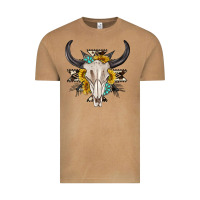 Vintage Camel cow aztec western bull skull Vintage Tee - texasbilliewilder