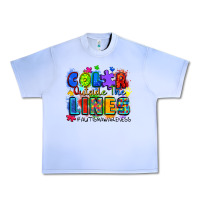 Grape Ice color outside the lines autism awareness Urban Heavy Tee - Zillion Design Studio
