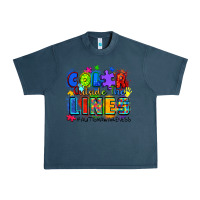 Midnight Navy color outside the lines autism awareness Urban Heavy Tee - Zillion Design Studio