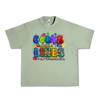 Oil Green color outside the lines autism awareness Urban Heavy Tee - Zillion Design Studio