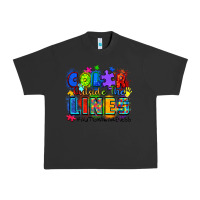 Pigment Black color outside the lines autism awareness Urban Heavy Tee - Zillion Design Studio