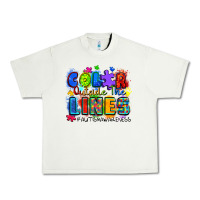 Pistachio color outside the lines autism awareness Urban Heavy Tee - Zillion Design Studio