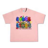 Salmon color outside the lines autism awareness Urban Heavy Tee - Zillion Design Studio