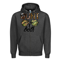 Charcoal Heather aunt of both Zipper Hoodie - CowhideDigitalArt