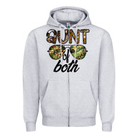 Heather Grey aunt of both Zipper Hoodie - CowhideDigitalArt