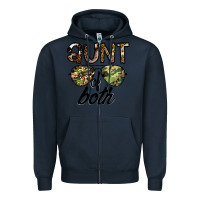 Navy aunt of both Zipper Hoodie - CowhideDigitalArt