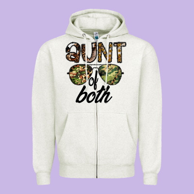 Aunt Of Both Zipper Hoodie Designed By Cowhidedigitalart