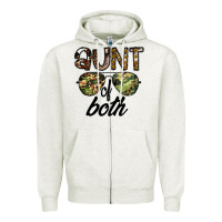 Oatmeal Heather aunt of both Zipper Hoodie - CowhideDigitalArt
