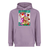 Lavender candy jar with bear  air Heavyweight Hoodie - AdoDesignShop