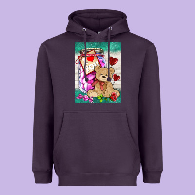 Candy Jar With Bear  Air Heavyweight Hoodie Designed By Adodesignshop
