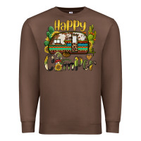 Chestnut happy camper caravan and gnome Premium Sweatshirt - BarkalooDesign