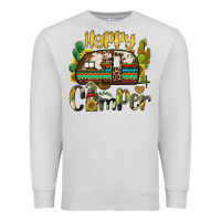 Dove Grey happy camper caravan and gnome Premium Sweatshirt - BarkalooDesign