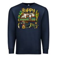 Navy happy camper caravan and gnome Premium Sweatshirt - BarkalooDesign