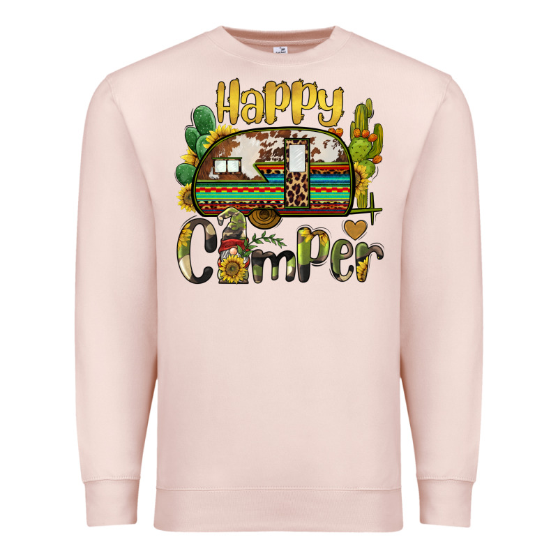 Happy Camper Caravan And Gnome Premium Sweatshirt by BarkalooDesign | Teevron