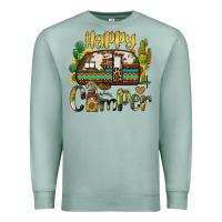 Seafoam happy camper caravan and gnome Premium Sweatshirt - BarkalooDesign