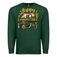 Sports Green happy camper caravan and gnome Premium Sweatshirt - BarkalooDesign