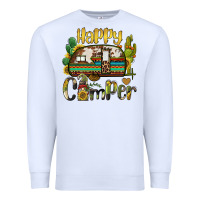White happy camper caravan and gnome Premium Sweatshirt - BarkalooDesign