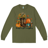 Army Green pumpkin spice everything Long Sleeve Tee - RanaPortraitStore