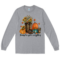Heather Grey pumpkin spice everything Long Sleeve Tee - RanaPortraitStore