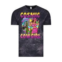 Cloud Black cosmic cowgirl Vintage Tee - texasbilliewilder