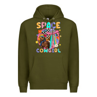 Army Green space cowgirl Premium Hoodie - MaliasSmallBusiness