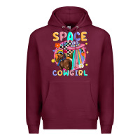 Burgundy space cowgirl Premium Hoodie - MaliasSmallBusiness