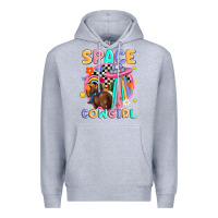 Heather Grey space cowgirl Premium Hoodie - MaliasSmallBusiness